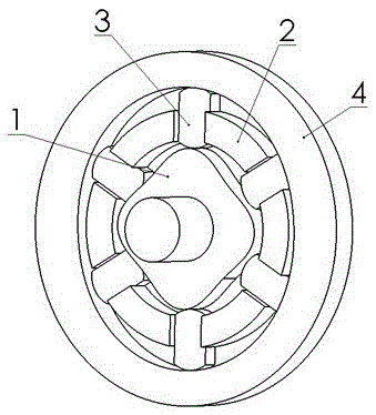 High-order denatured elliptical push rod movable tooth transmission