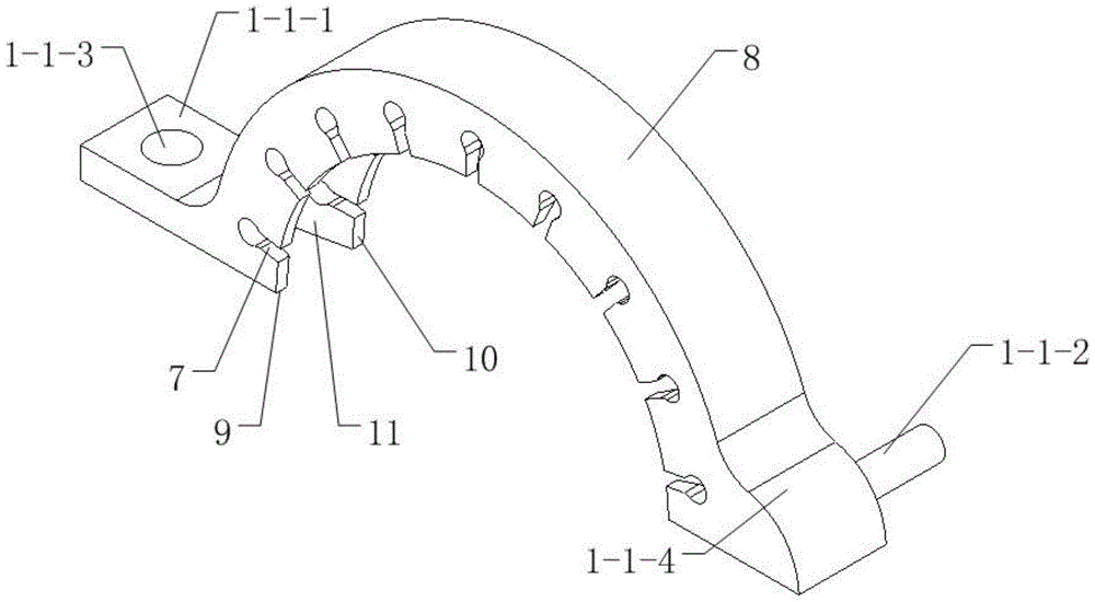A sealing clamp and a connection structure for connecting the sealing clamp to a flange