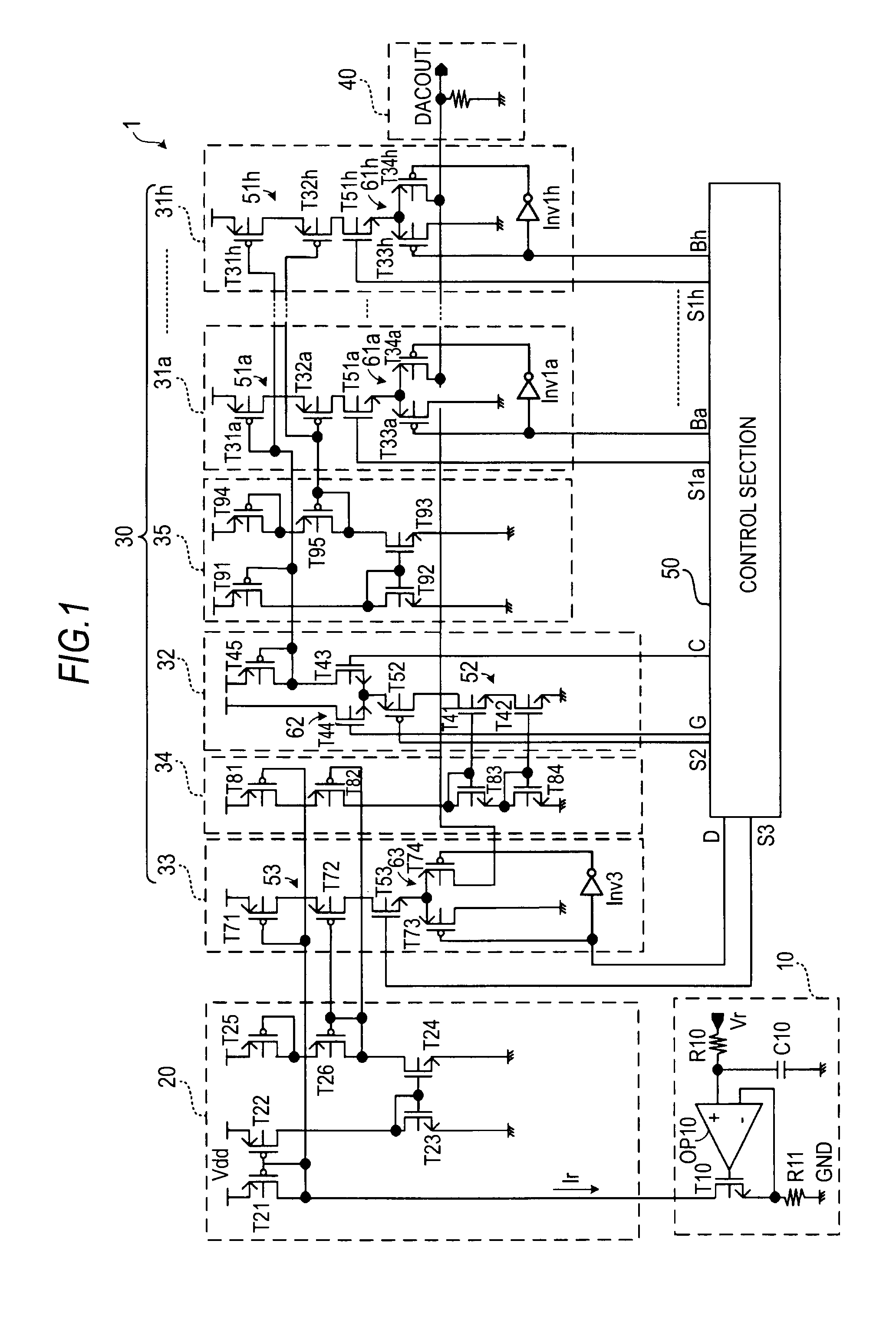 Da converter and solid-state imaging device