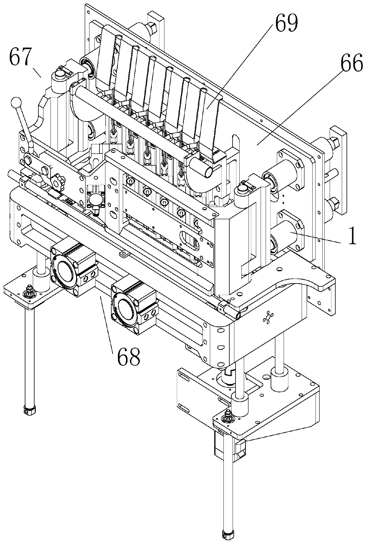 Heat sealing device for multi-row bagged packaging machine