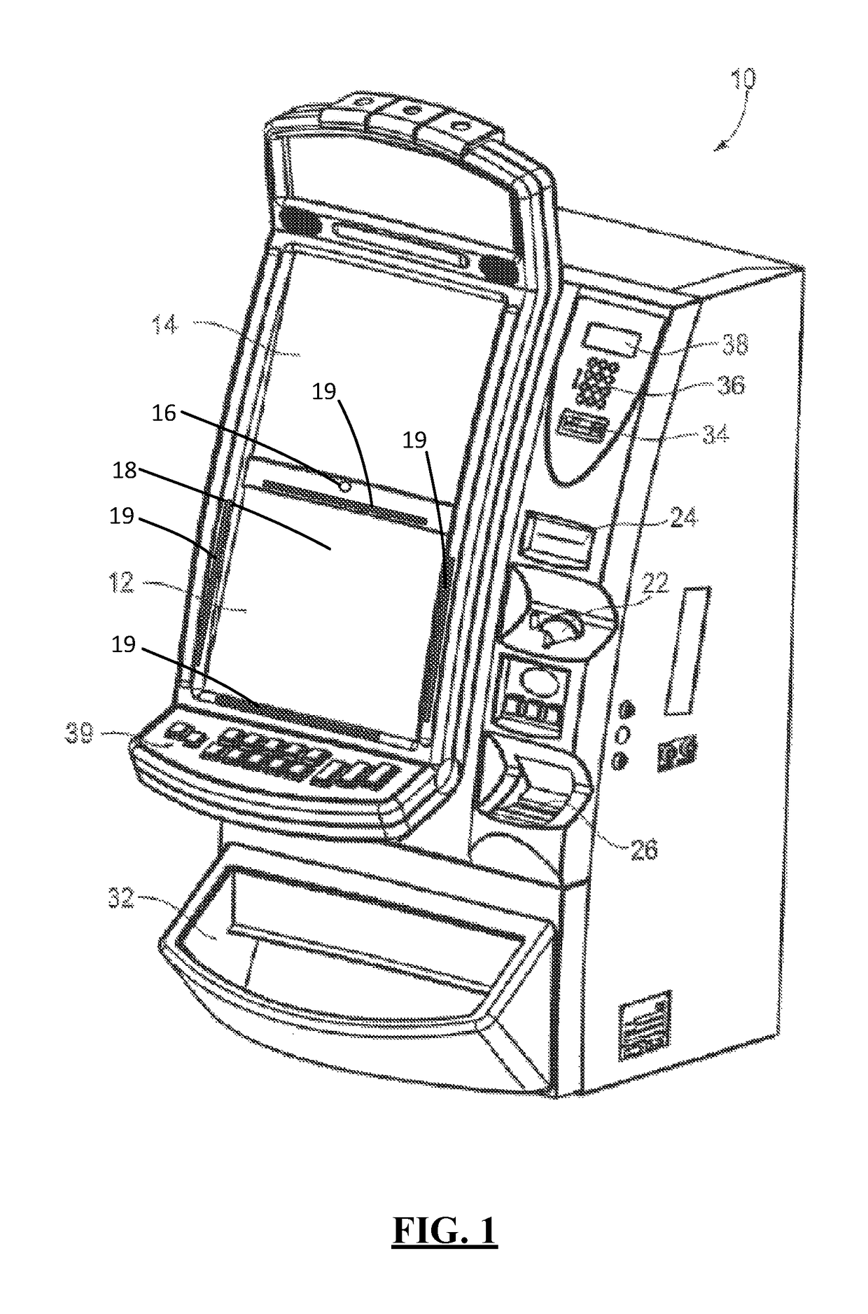 Haptic feedback on a gaming terminal display