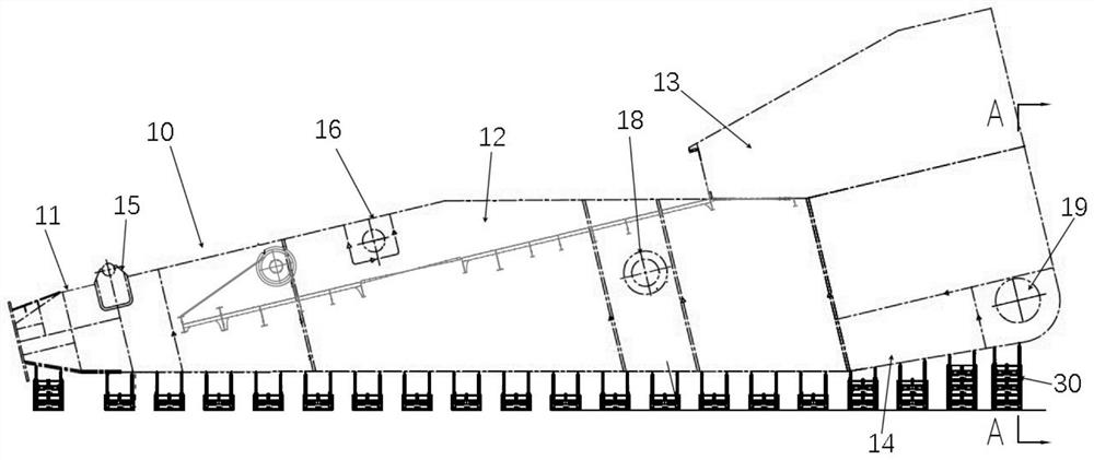 Processing and installation technology of a cutter bridge frame of a cutter suction dredger