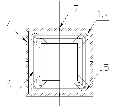 A thermal field structure of square sapphire single crystal furnace