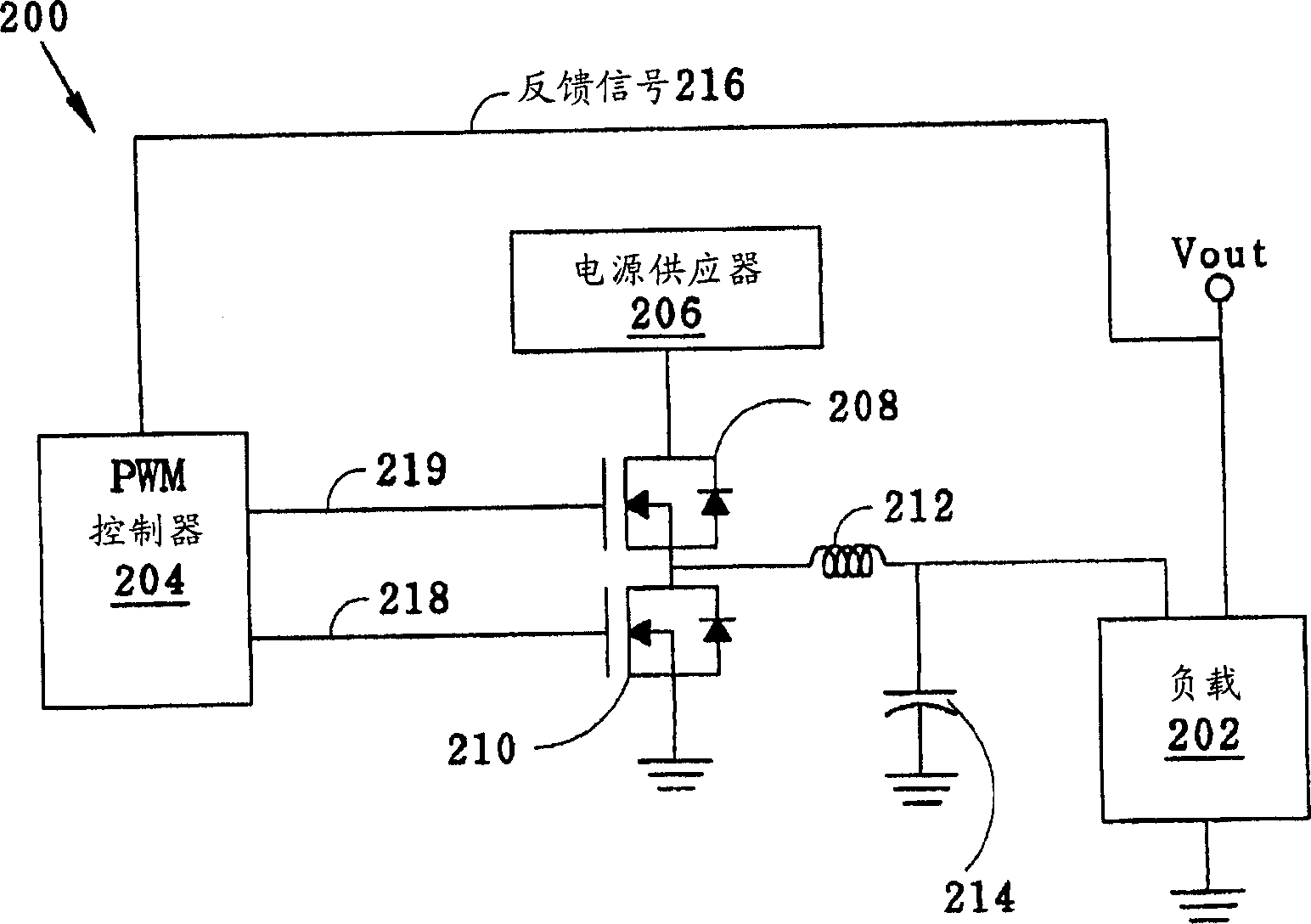 Method for detecting load current by using signal in work cycle of pulsewidth modulation controller