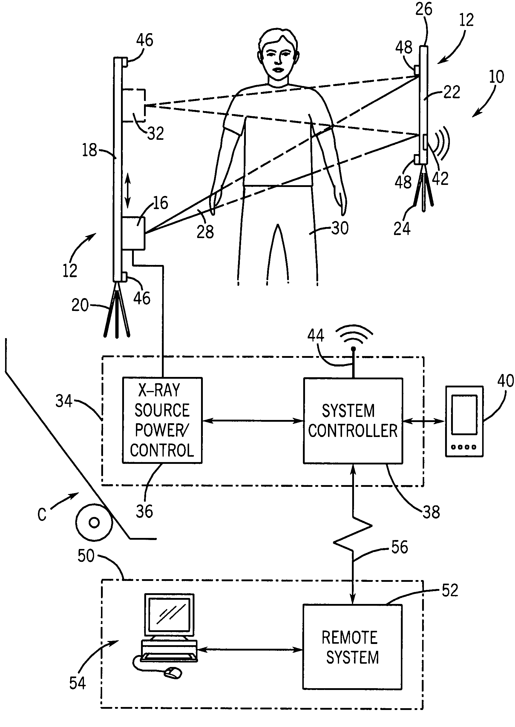 Portable digital tomosynthesis imaging system and method
