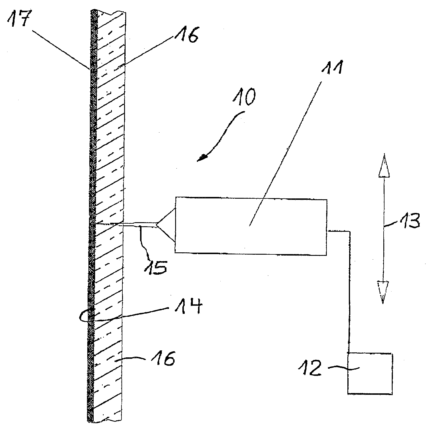 Method for generating color information, such as motifs, on a substrate made of glass in particular