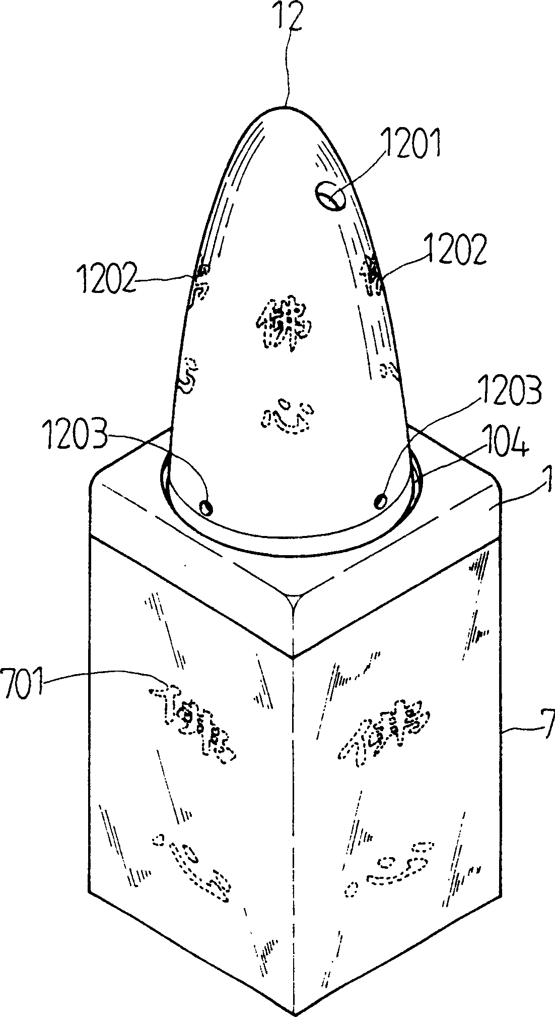 Oil lamp capable of automatic displaying characters and patterns and with multi-purpose and hood device