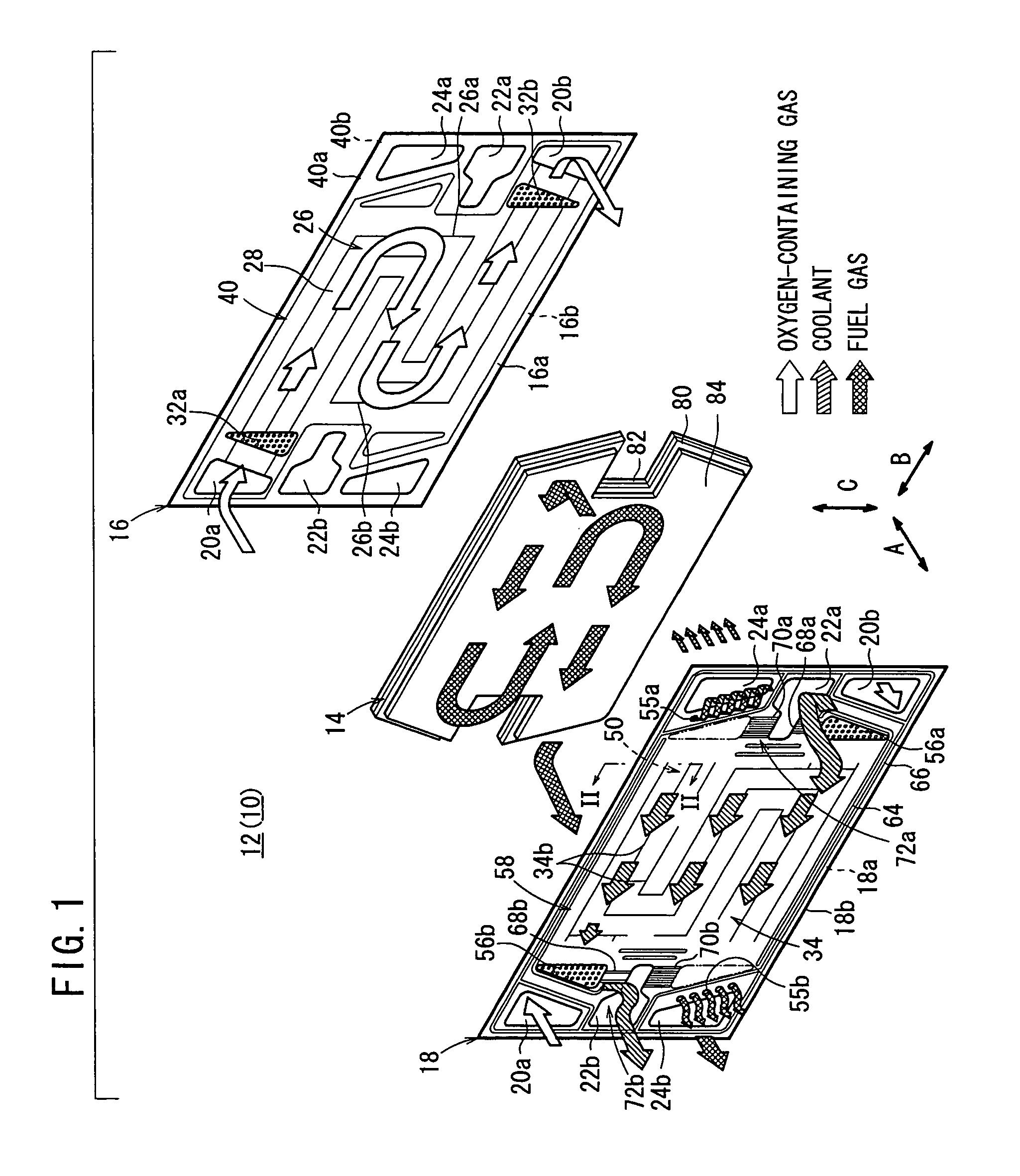 Fuel cell and metal separator for fuel cell