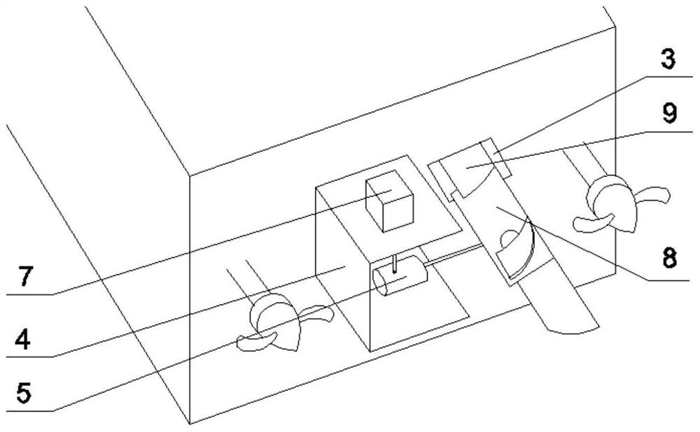 A hydroelectric power generation device for underwater unmanned vehicles