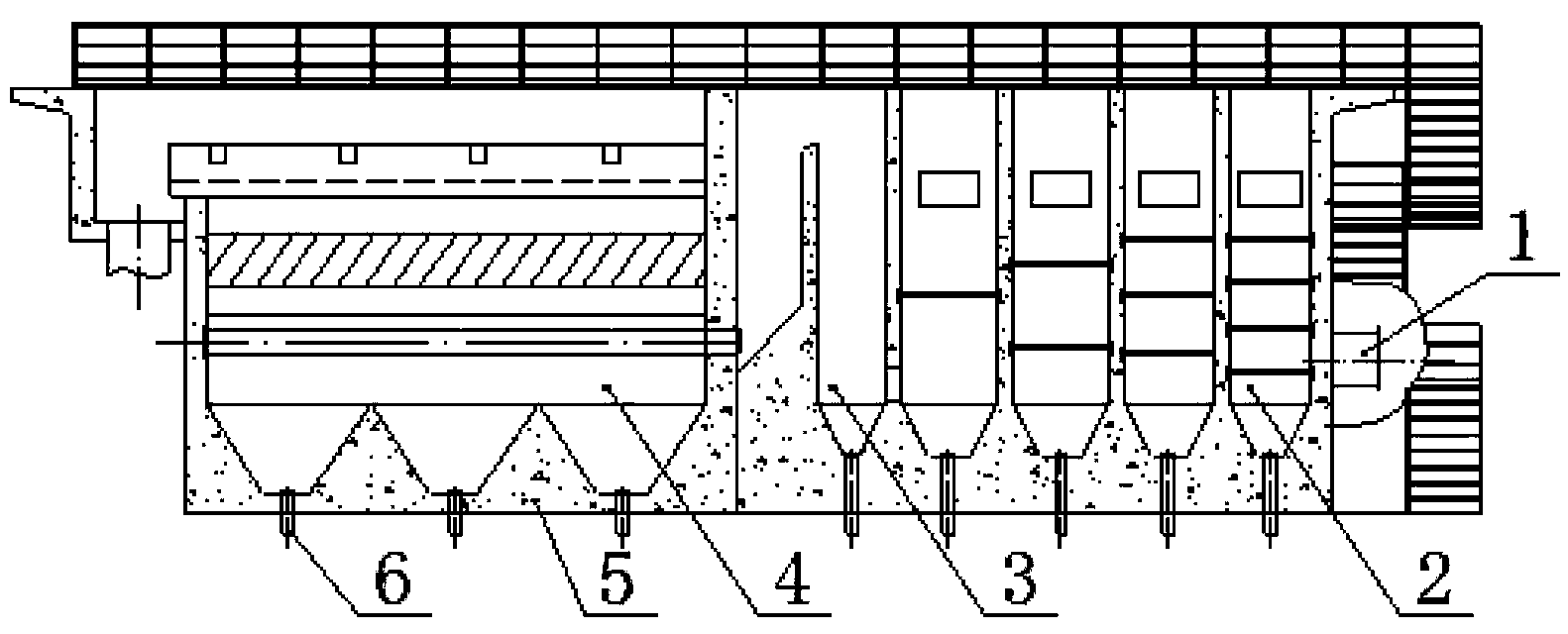 Novel grid flocculation sedimentation tank