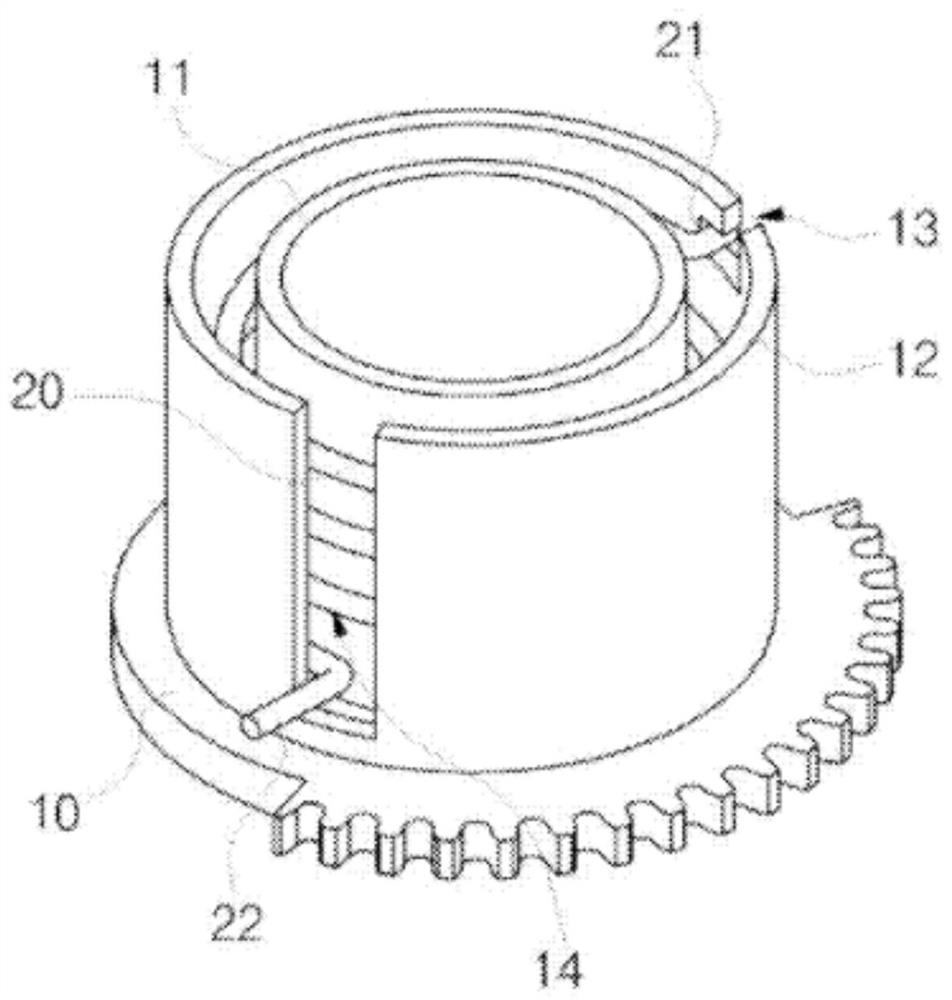 Mounting structure of reversible torsion spring and rotating gear