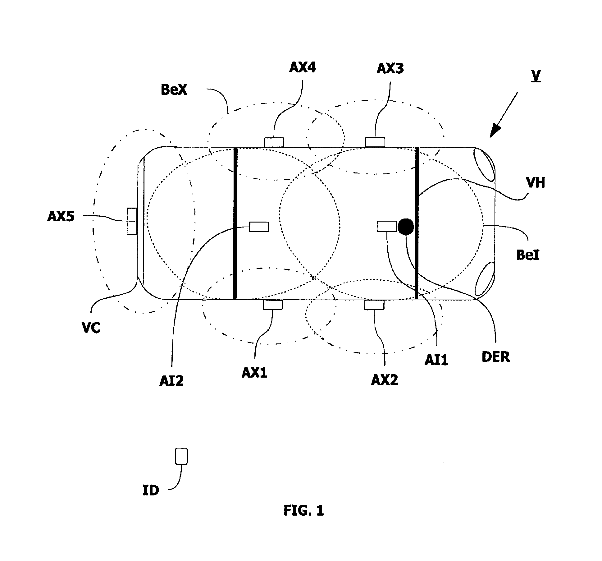 Method for detecting an identification object in a vehicle