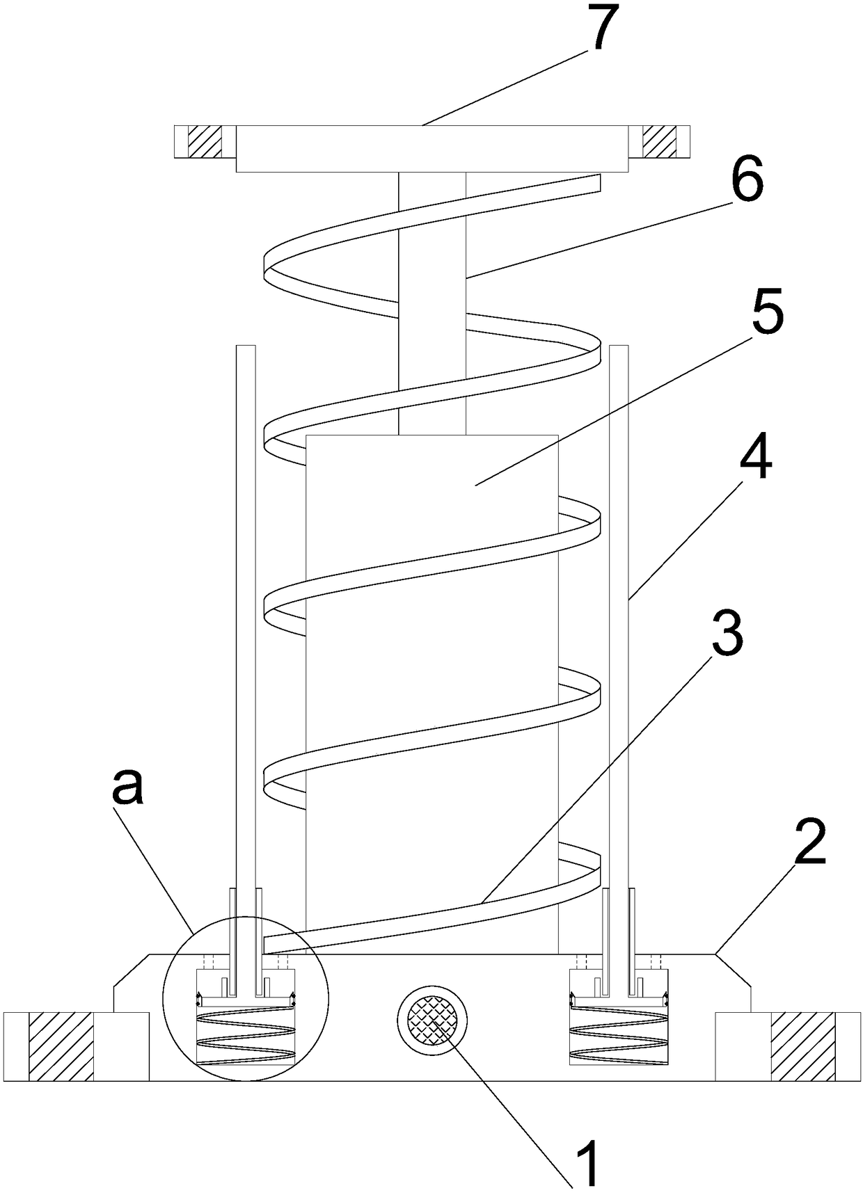 Pneumatic power generation type vehicle shock absorption and energy storage device