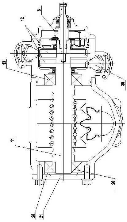 An assembly structure and assembly method of a double-assist mechanism of a recirculating ball steering gear