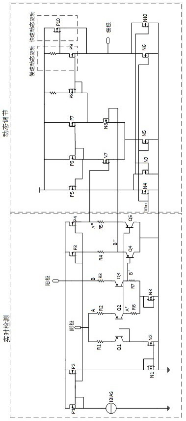 Voltage difference value real-time detection and dynamic adjustment circuit