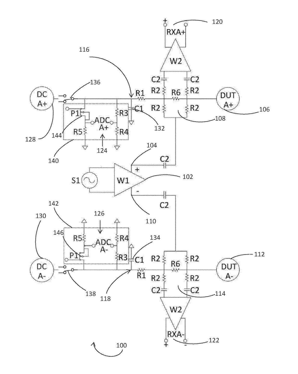 Mixed mode vector network analyser