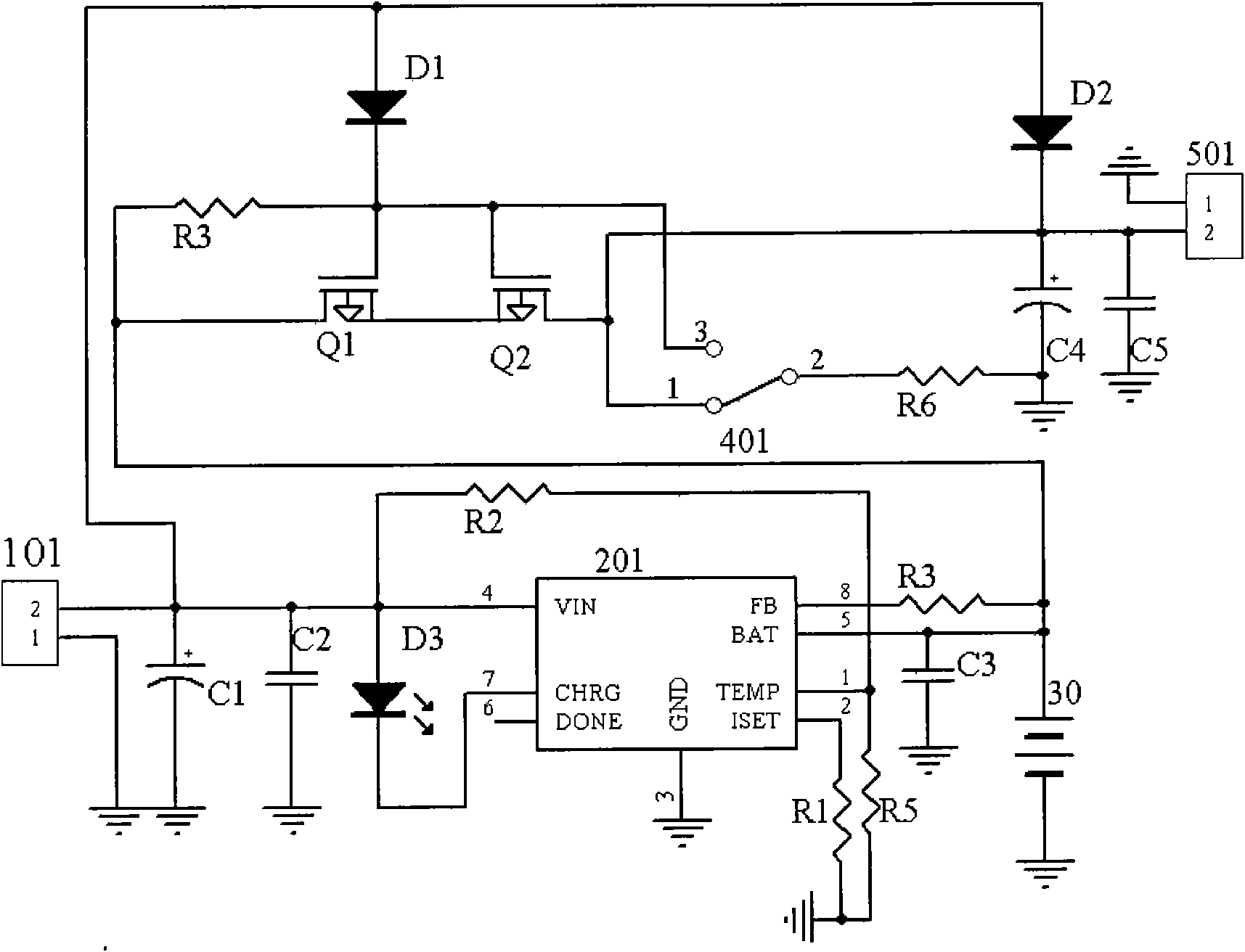 Switch control power supply circuit