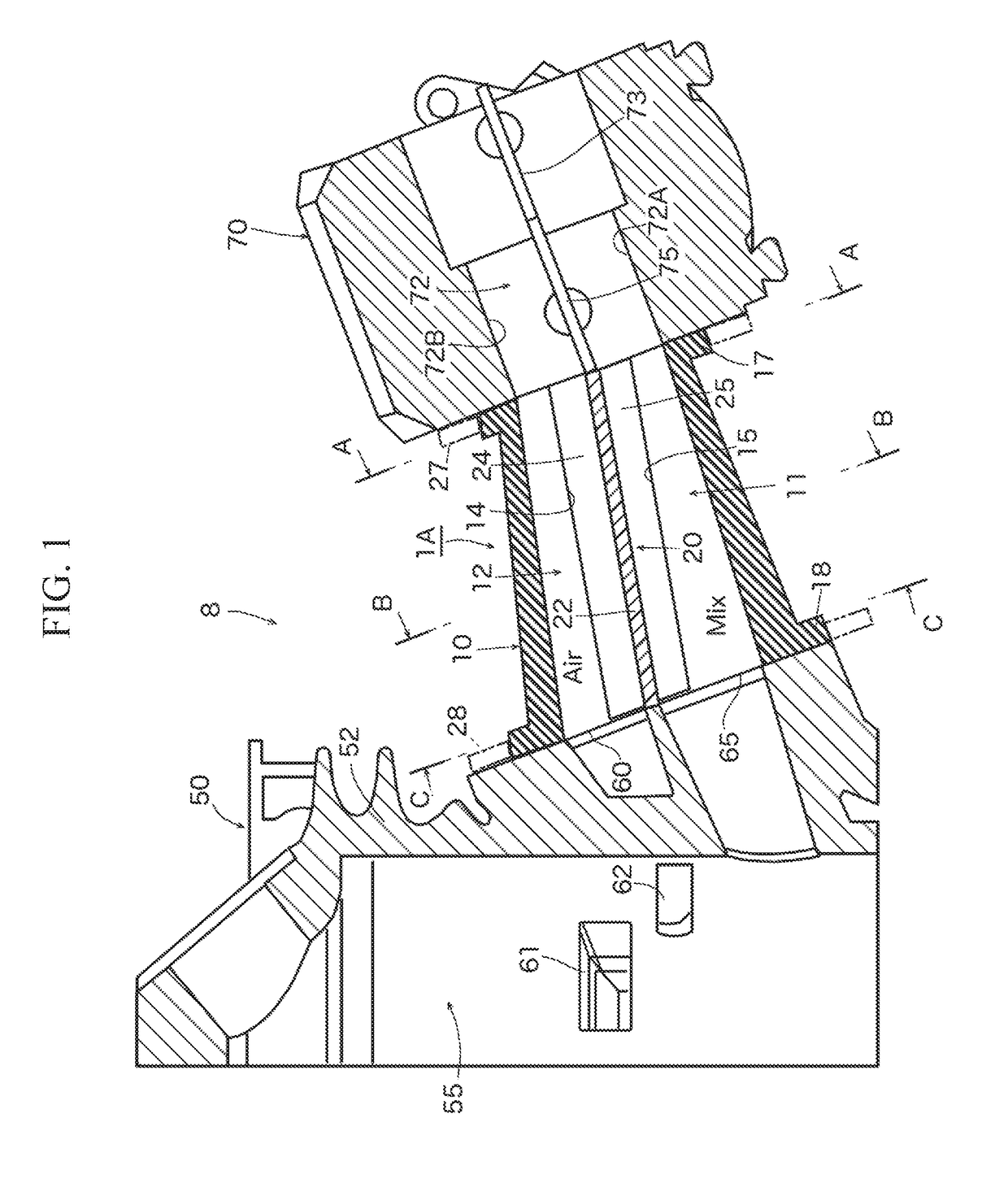 Suction tube of stratified scavenging engine