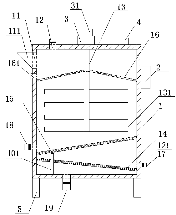 An attapulgite soaking device with convenient operation