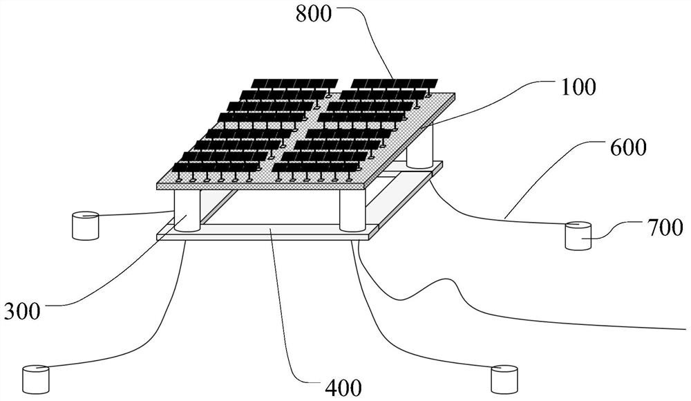 Floating type photovoltaic platform and offshore wind turbine generator