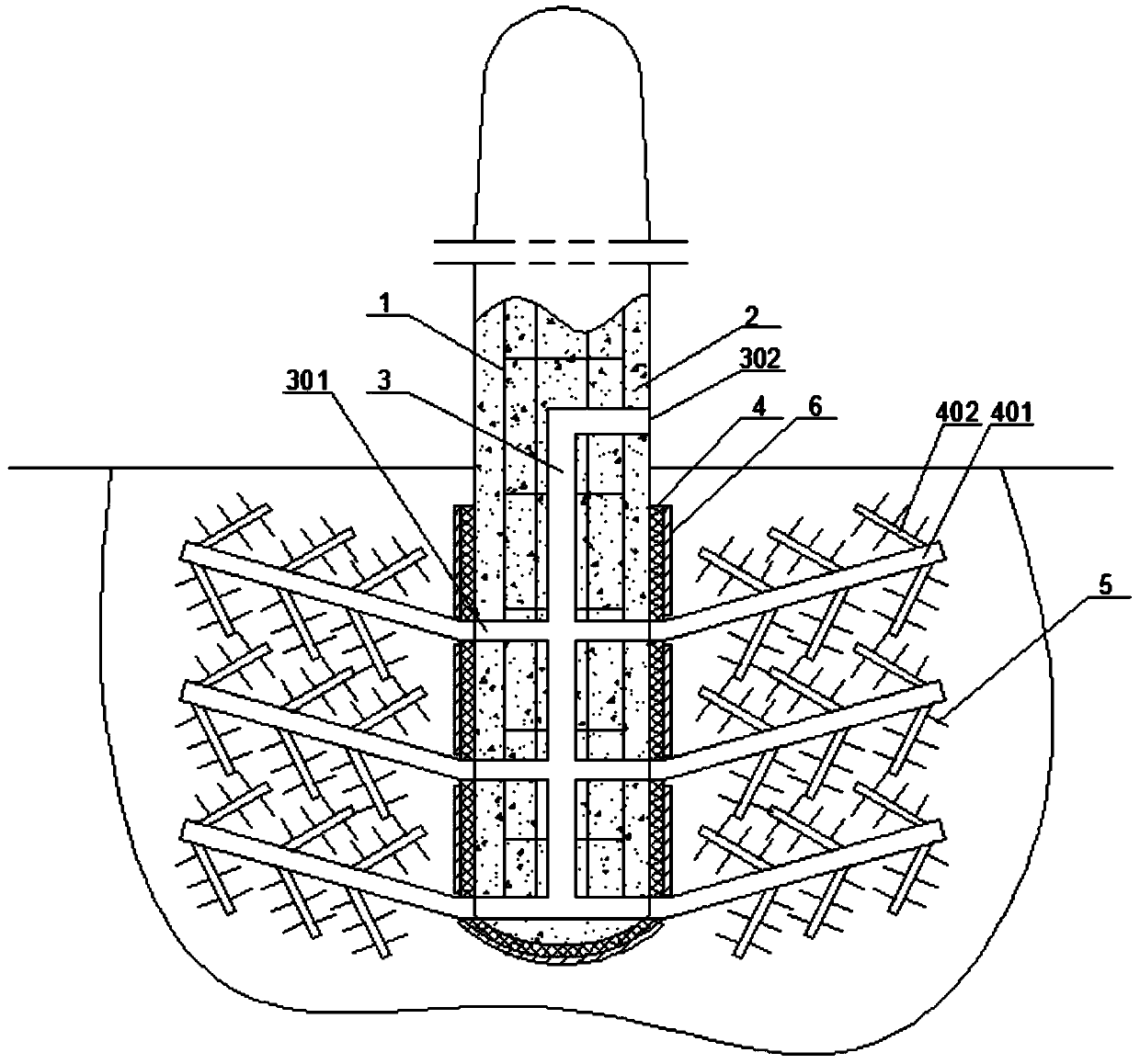 An electric pole with the function of rooting into the soil