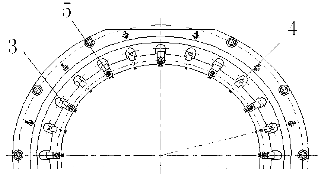 Skewed slot stator iron core non-pull overlying device