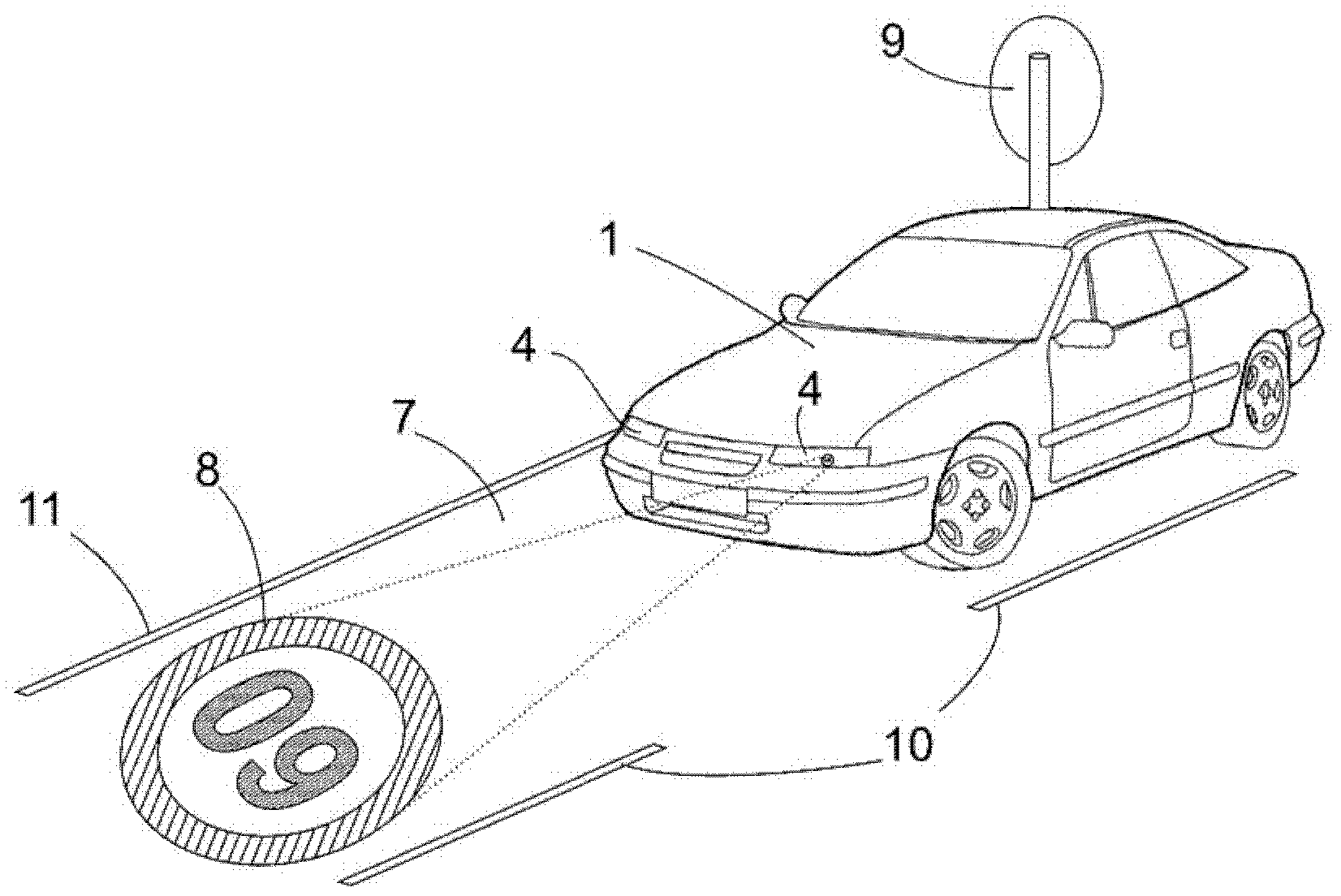 Motor vehicle with digital projectors