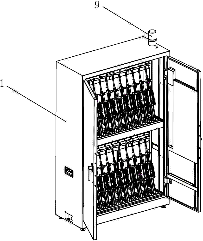 Intelligent gun cabinet of Internet of Things and use method thereof