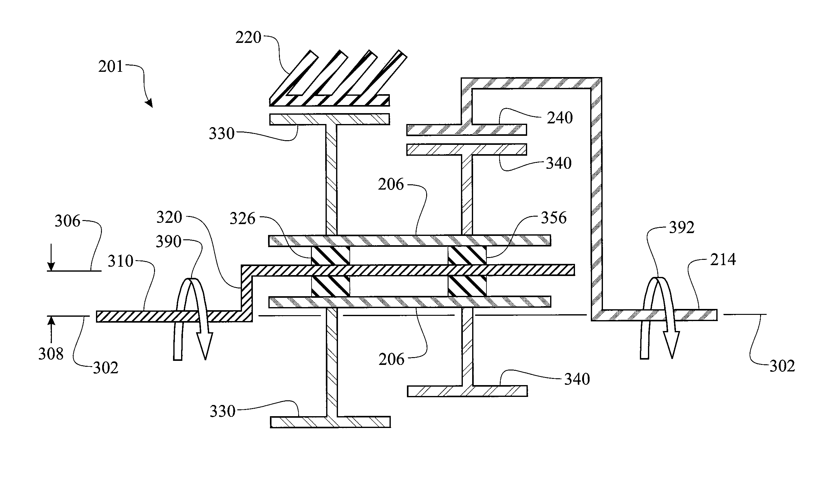 Coaxially arranged reduction gear assembly