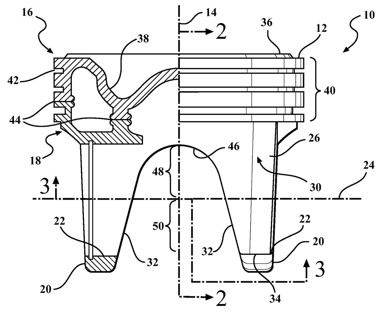 Monobloc piston with a low friction skirt