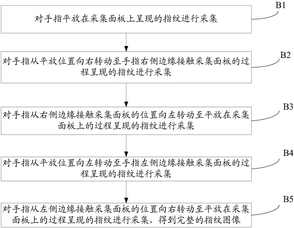 Living body acquisition rolling and flat printing fusion acquisition fingerprint method