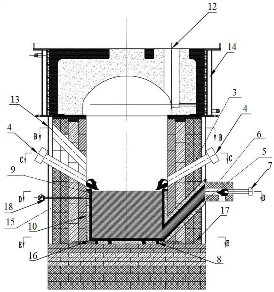 Plasma melting furnace device based on molten salt heating