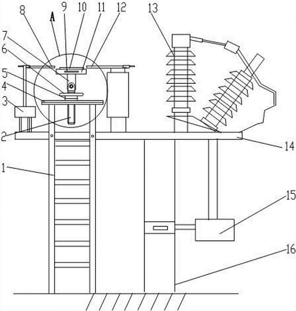 A tool for adjusting the discharge gap between the neutral point of the main transformer and the arrester