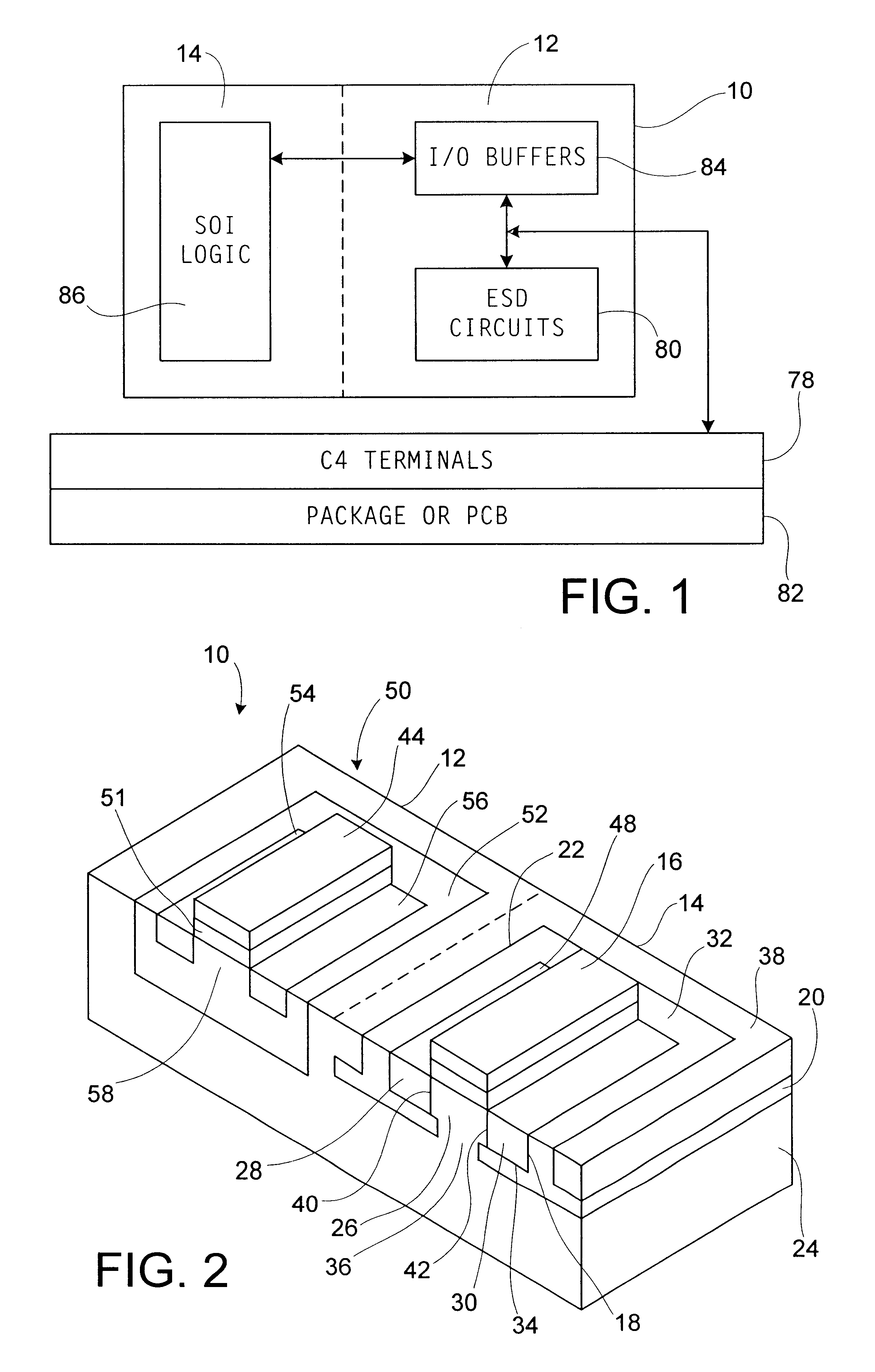 Silicon wafer including both bulk and SOI regions and method for forming same on a bulk silicon wafer