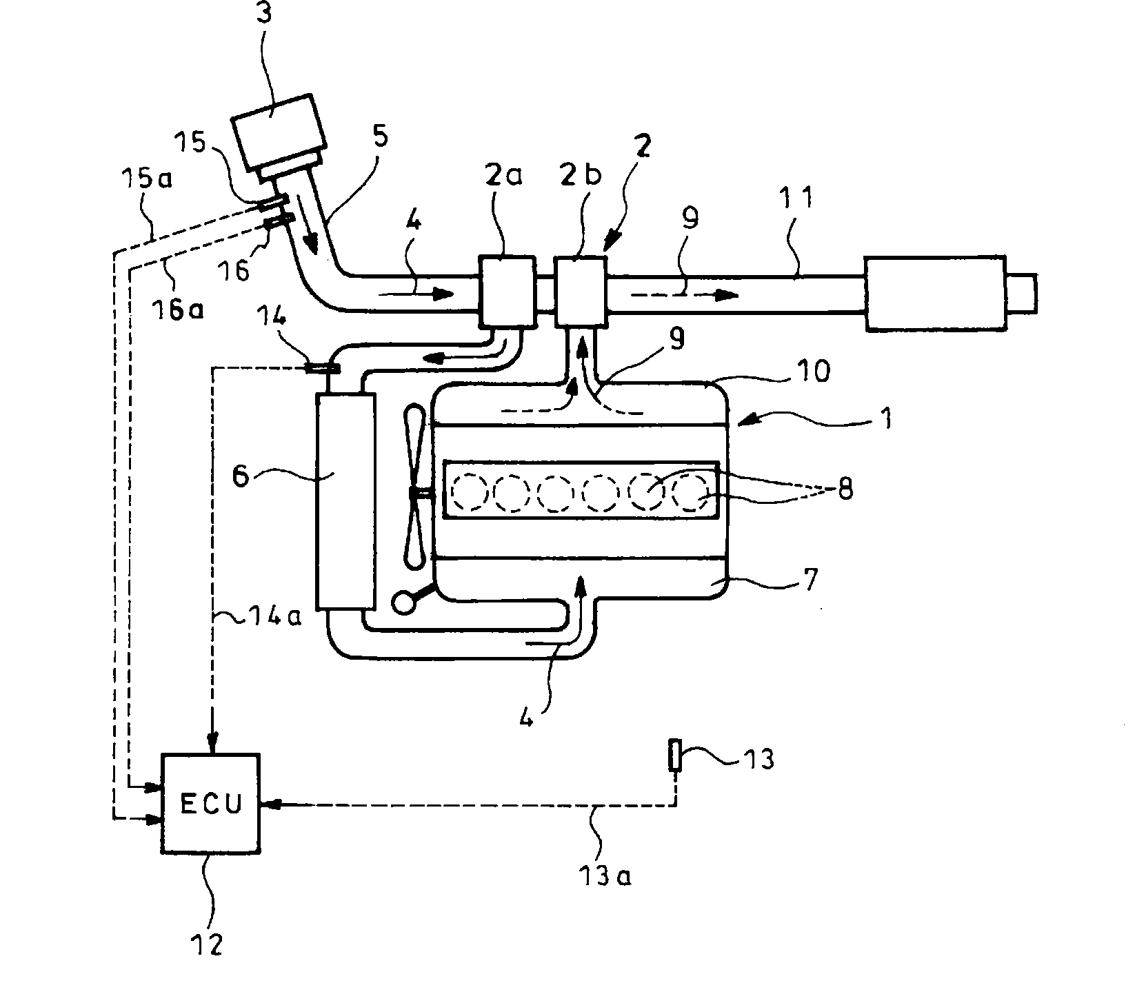 Turbo rotational frequency detection device