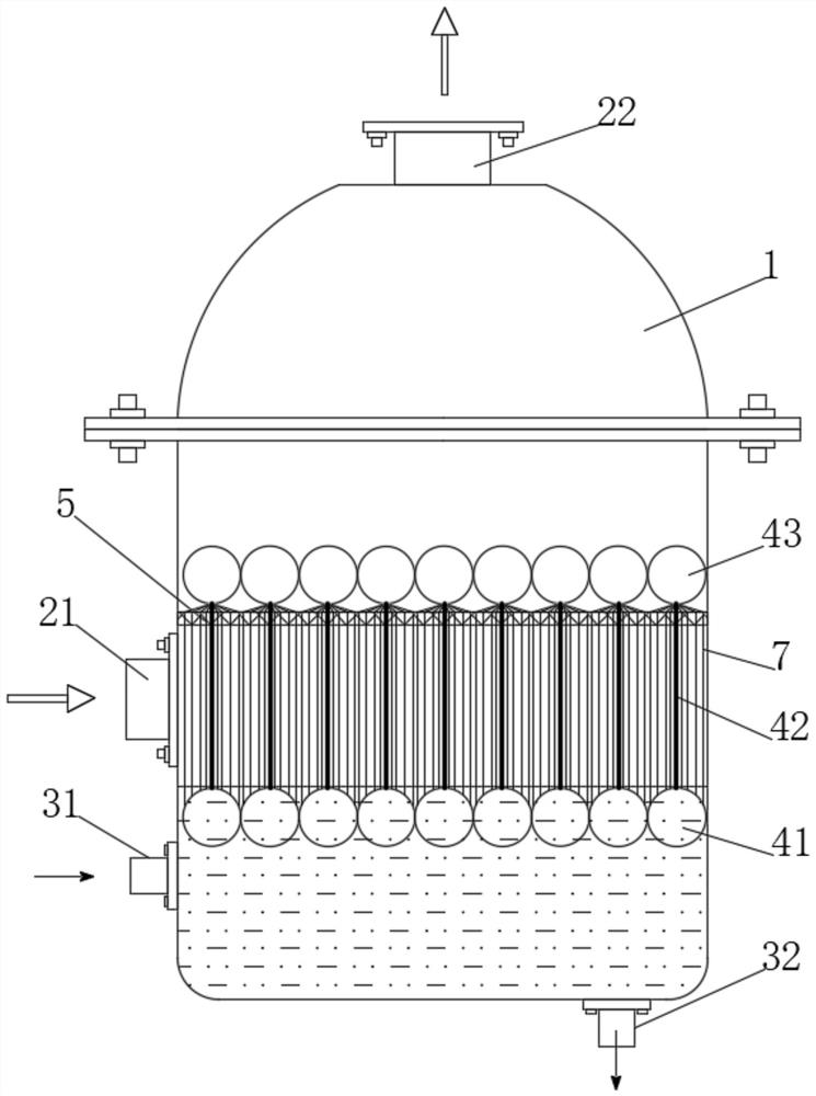 Self-settling desorption type oil-containing industrial waste gas treatment equipment