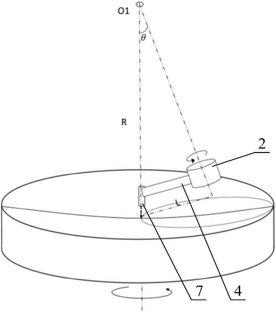 Suspended swing arm contourgraph for ultra-large diameter surface shape detection