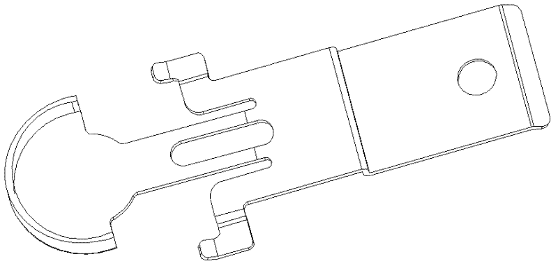 Elastic piece structure of core disk-pressing module