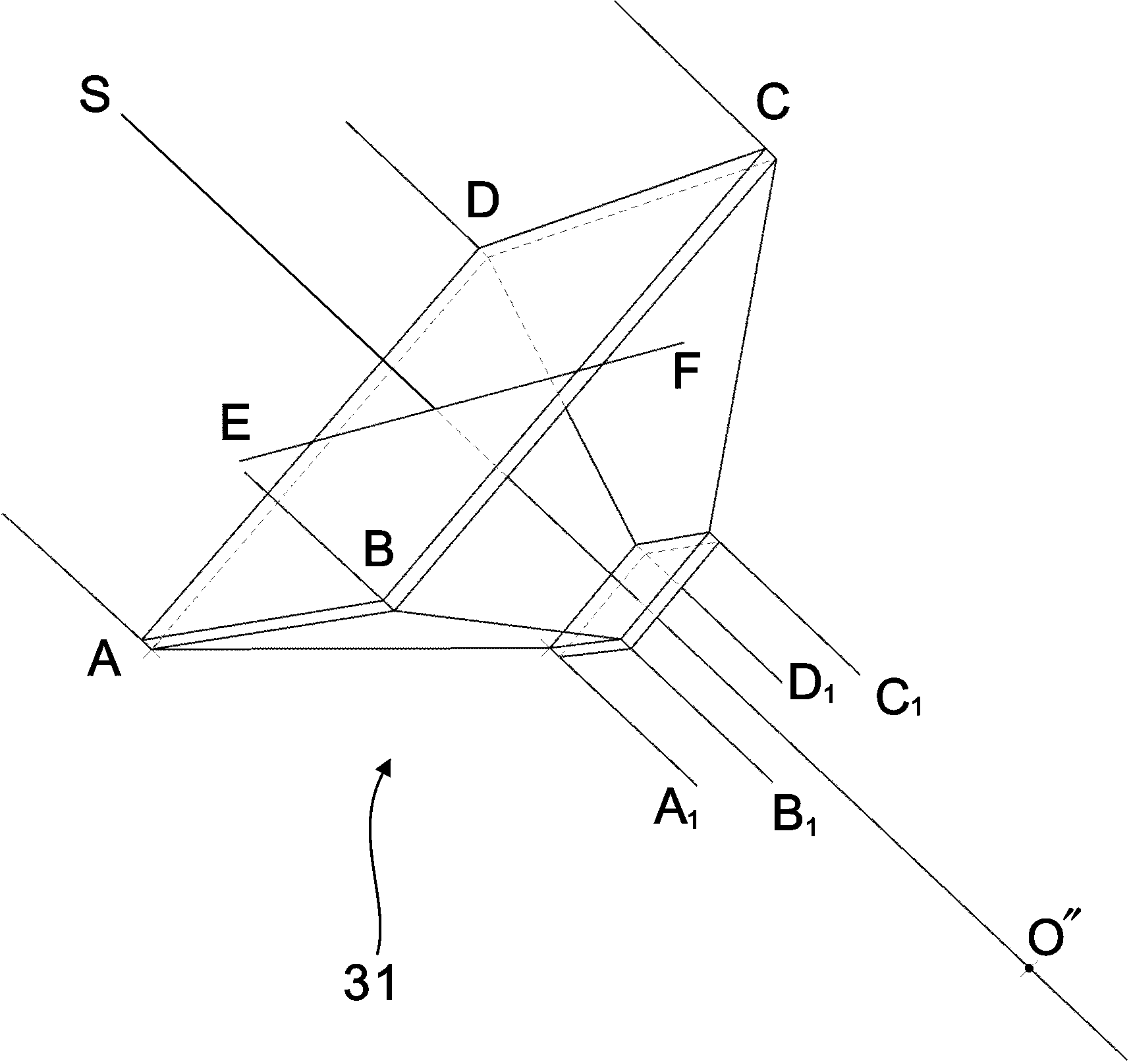 Offset type solar orienting line light-condensing desert surface hardening system