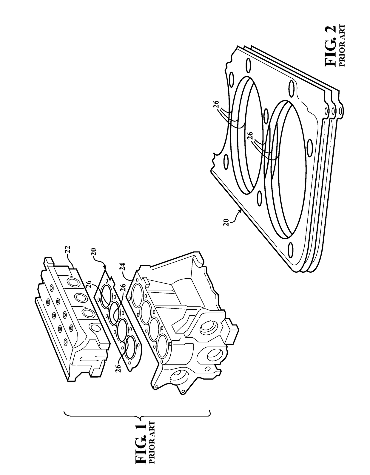 Multilayer metal gasket with bead on stopper