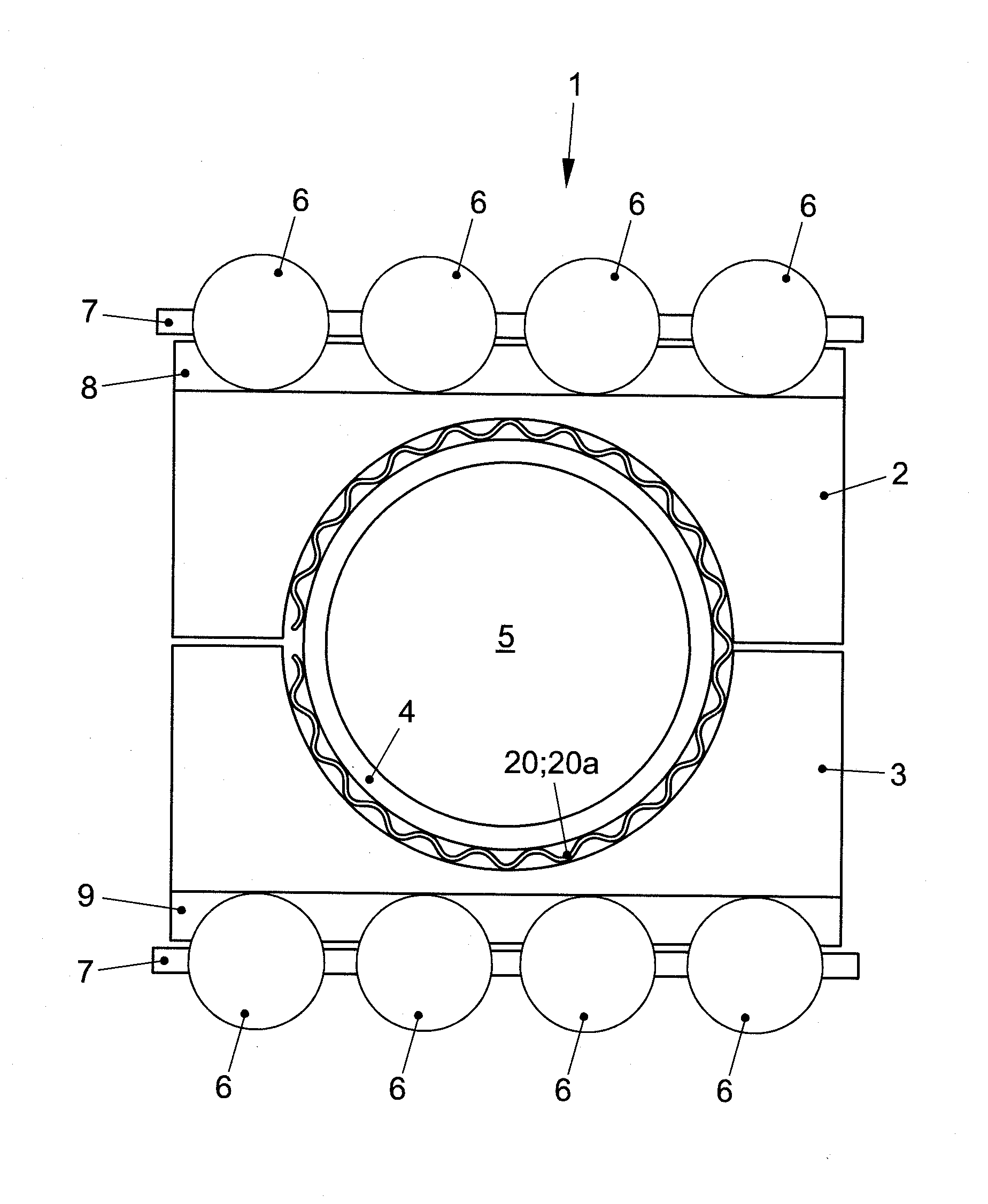 Tripod rolling element with spring ring