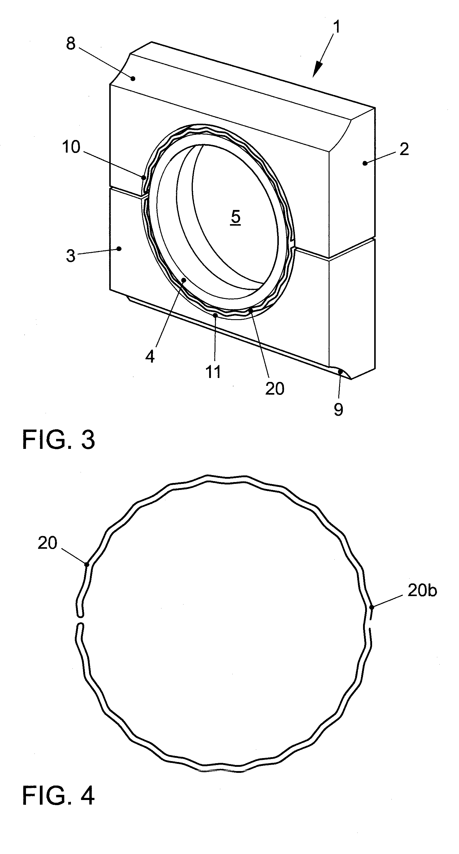 Tripod rolling element with spring ring