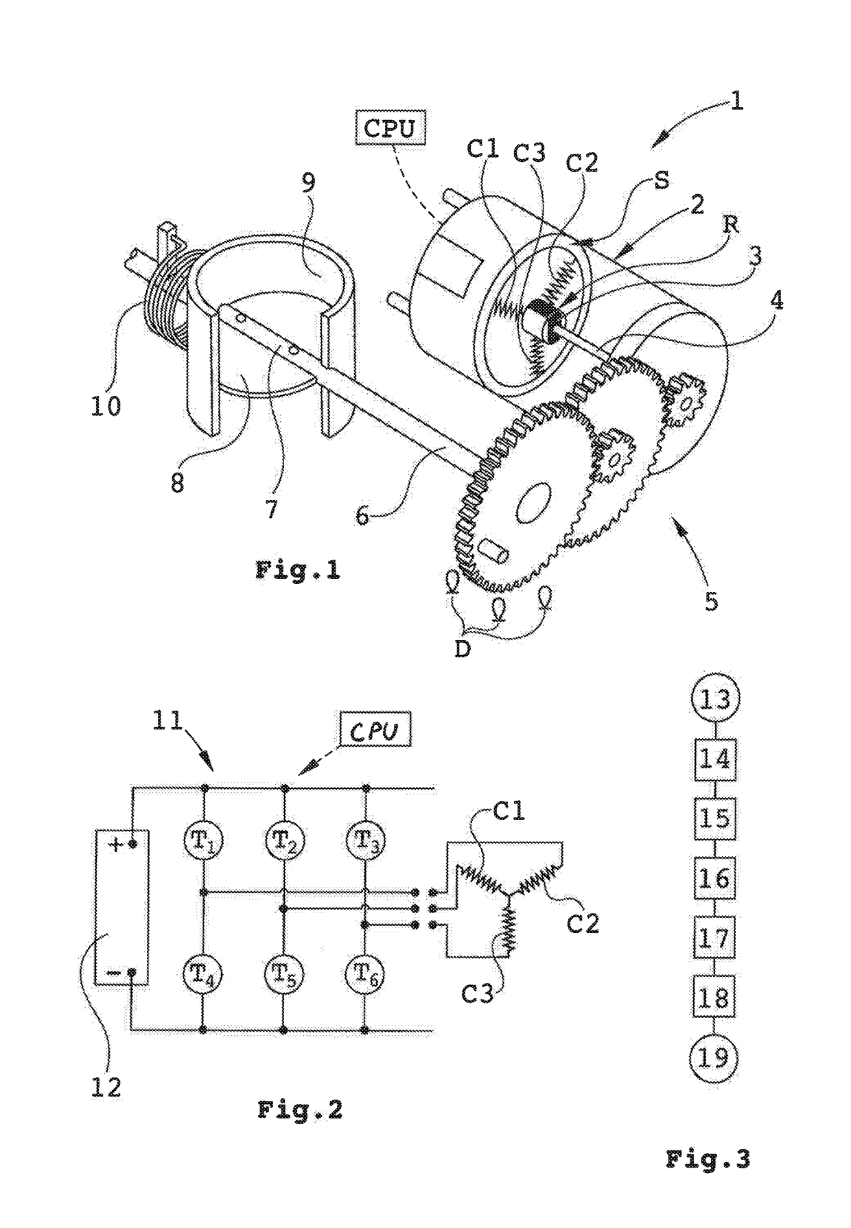 Spring return throttle actuator, method of control thereof and throttle assembly