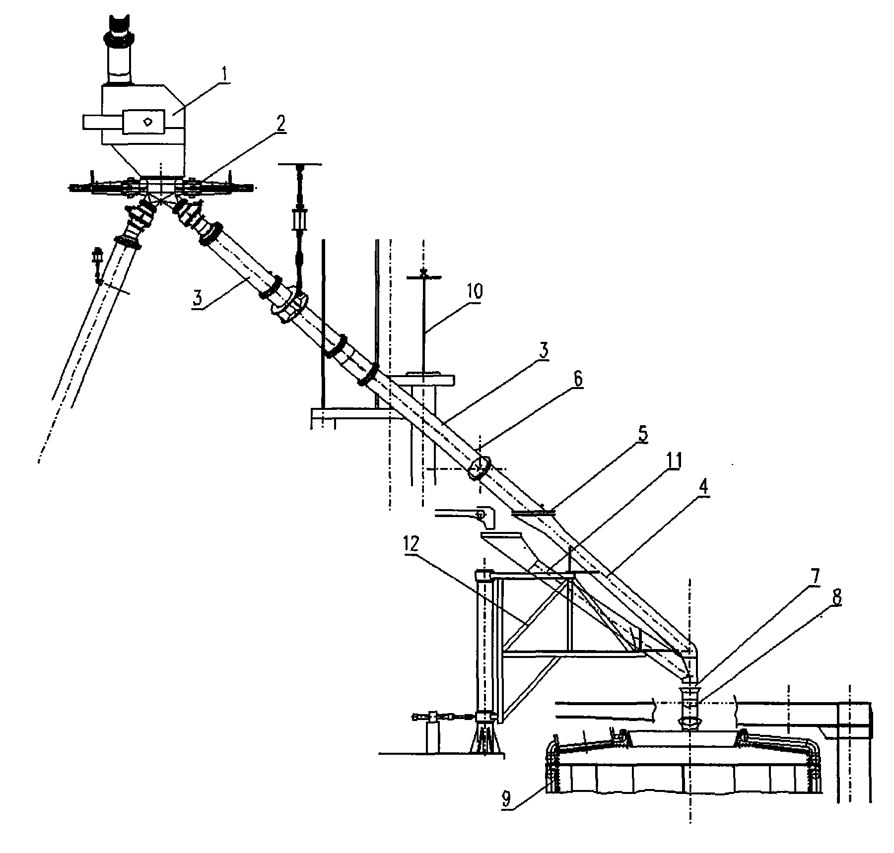 Electric furnace sponge iron hot charging device and method thereof