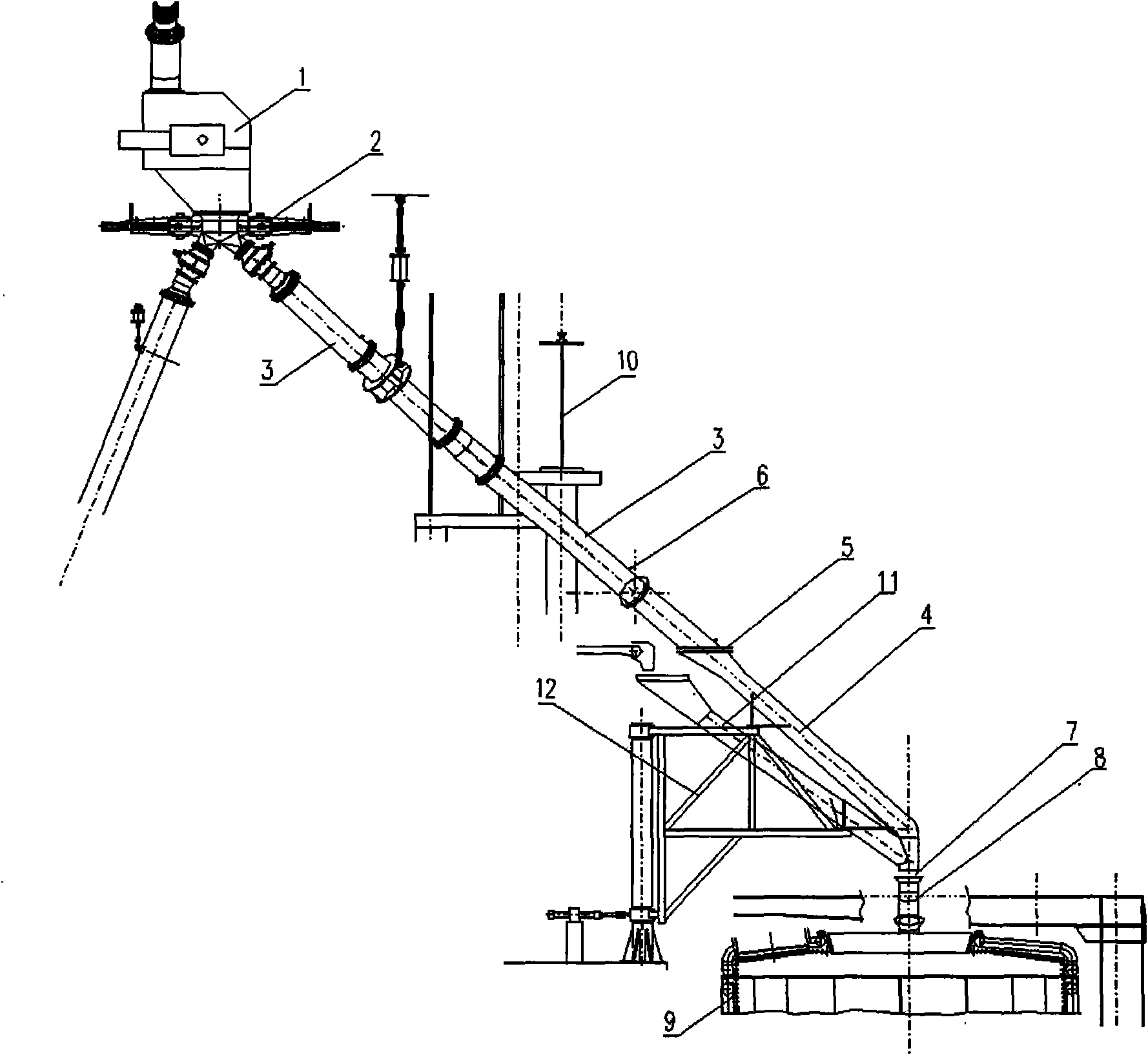 Electric furnace sponge iron hot charging device and method thereof