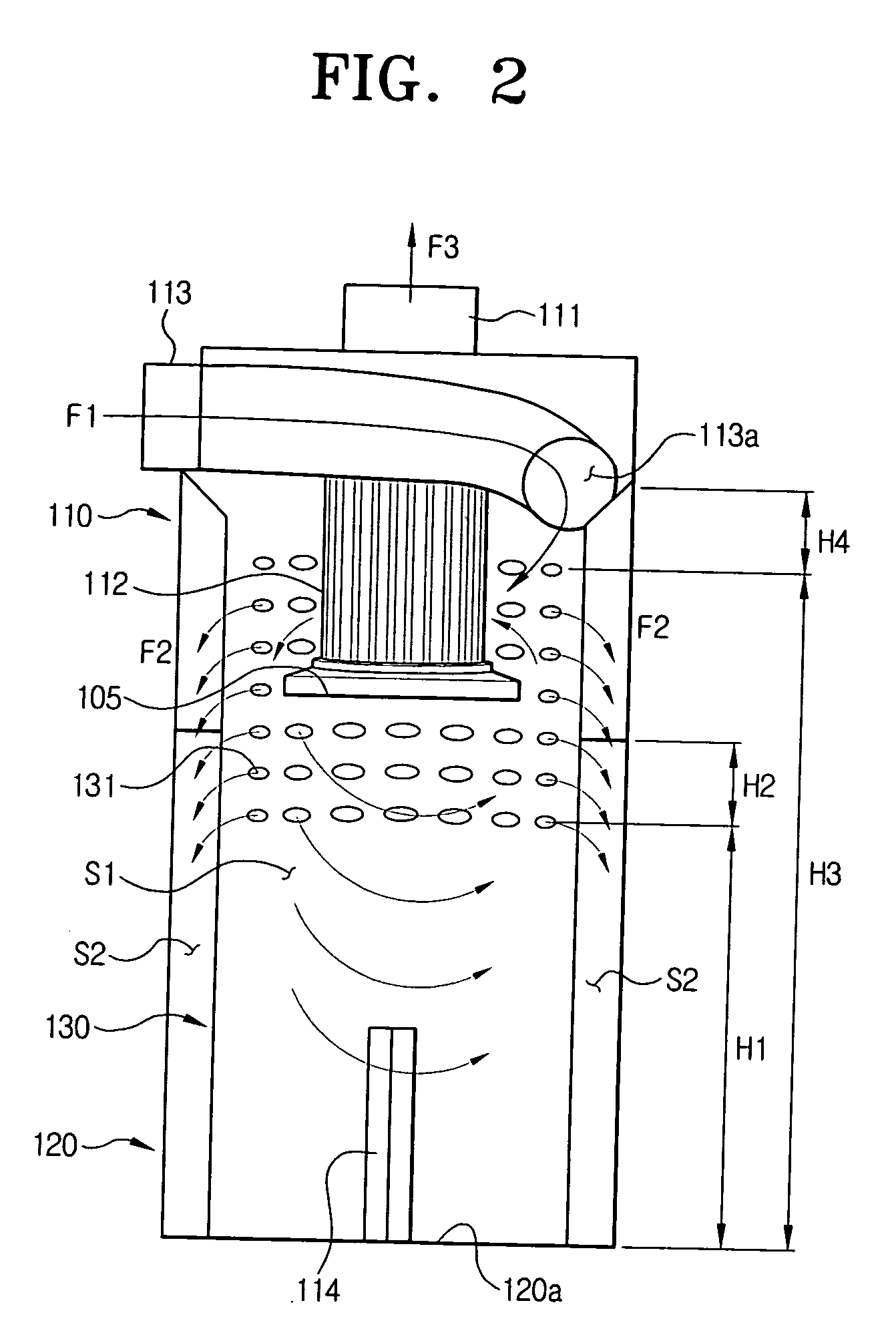 Cyclonic separating apparatus for vacuum cleaner which is capable of separately collecting water from dust