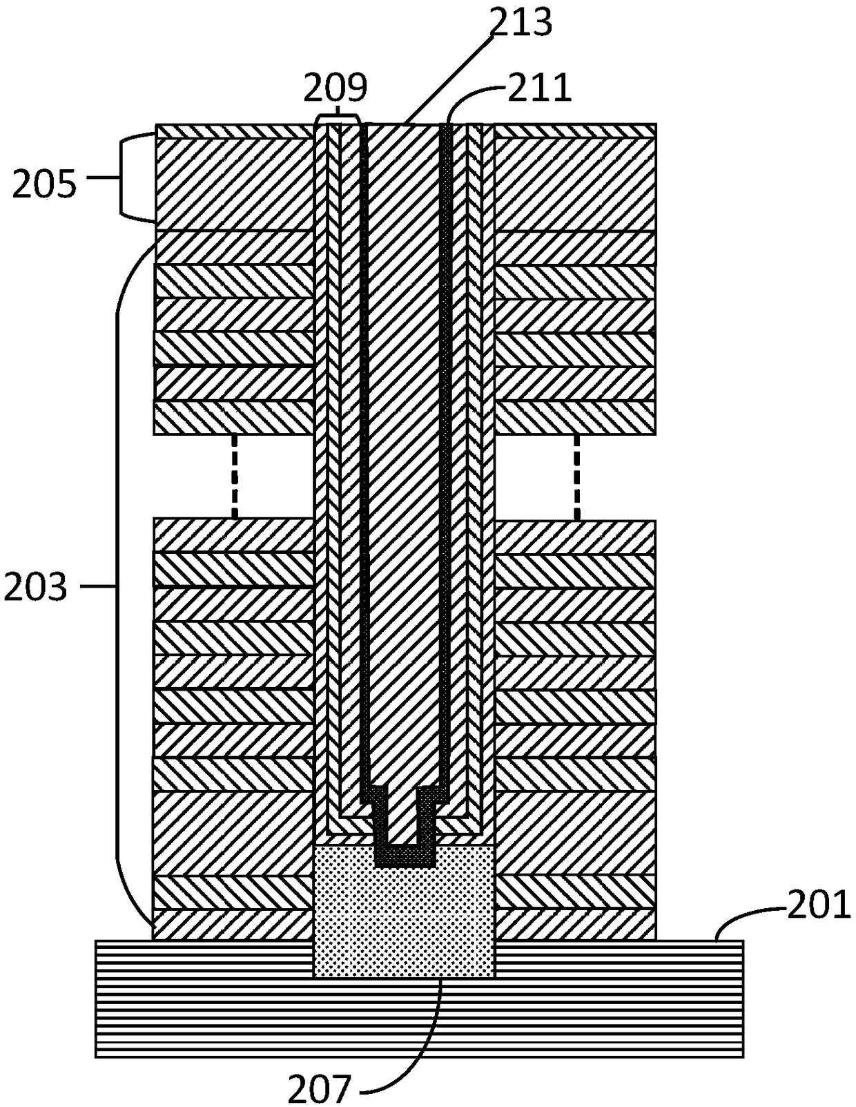 A kind of nand string structure and preparation method thereof