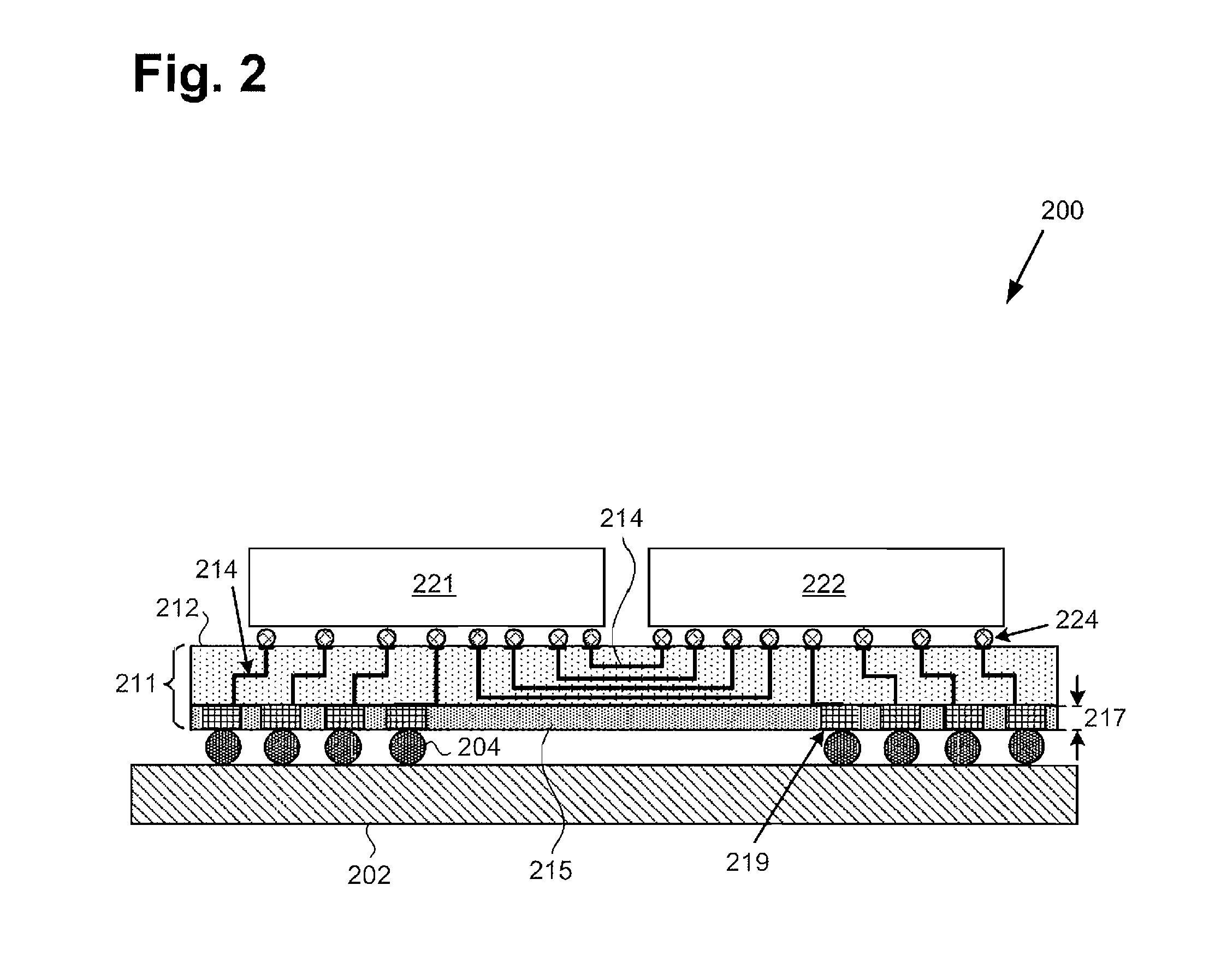 Semiconductor Package with Ultra-Thin Interposer Without Through-Semiconductor Vias