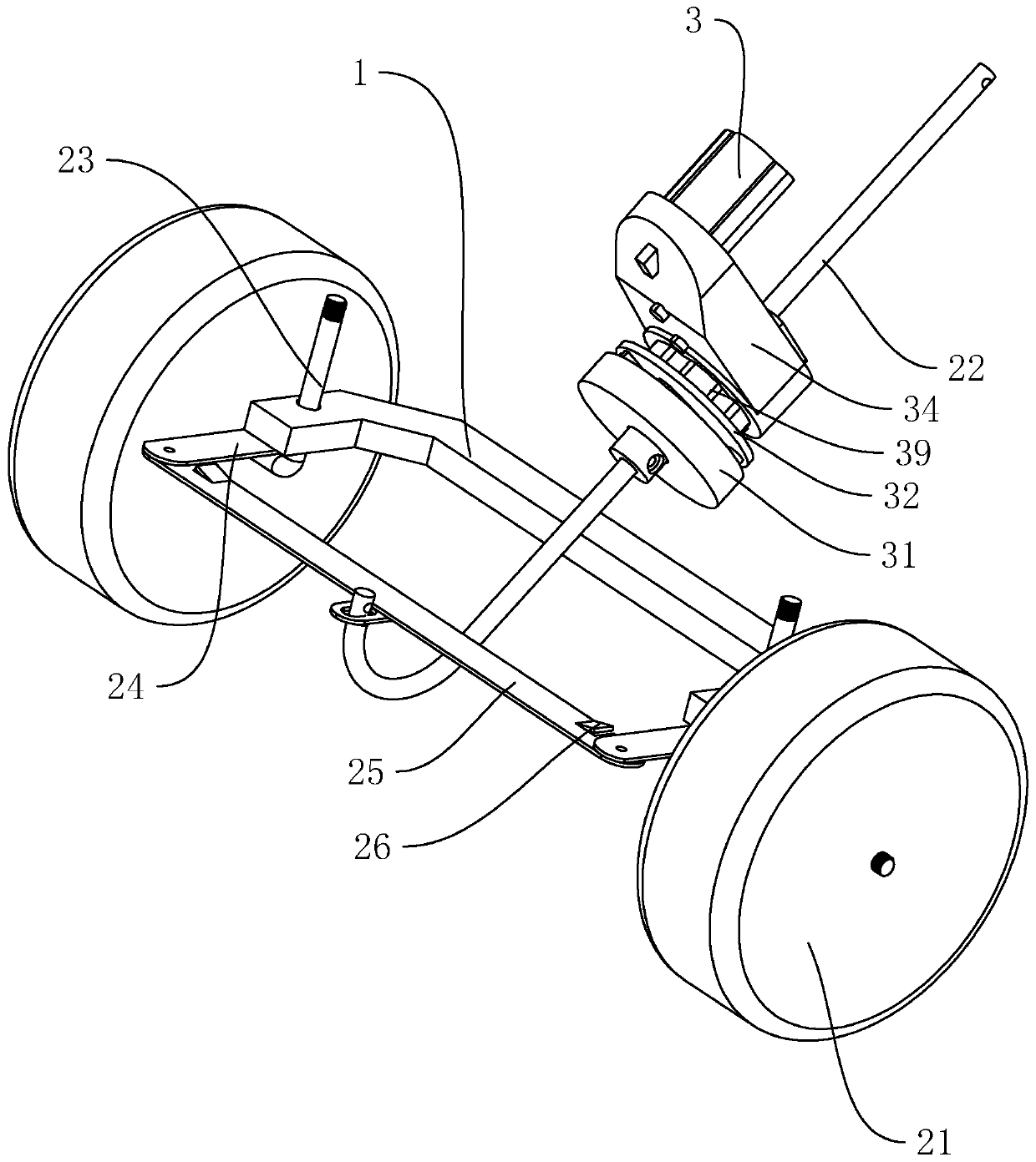 Steering control system and baby carrier applying same