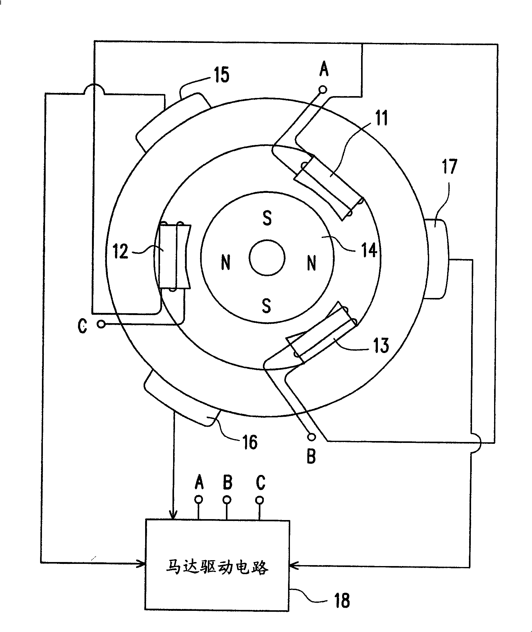 Motor control circuit and method as well as brushless motor system